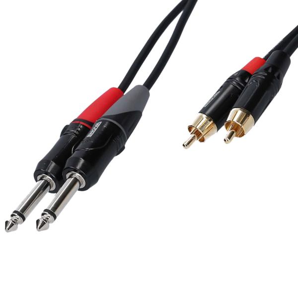 Cinch Kabel male schwarz & rot Stereokabel